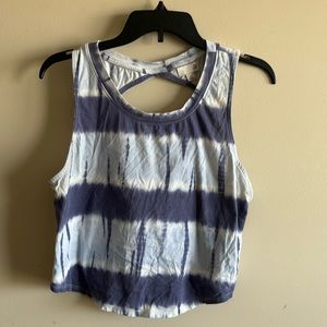 blue tie dye tank top